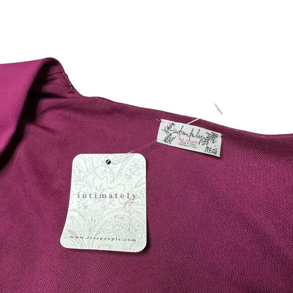 FREE PEOPLE Purple Square Neck One Piece Bodysuit Women's Size Large NWT FLAWED - Picture 10 of 10